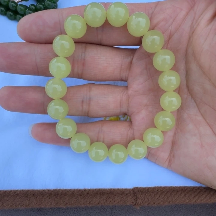 手链未镶嵌和田玉（黄玉）精品收藏大高货手链