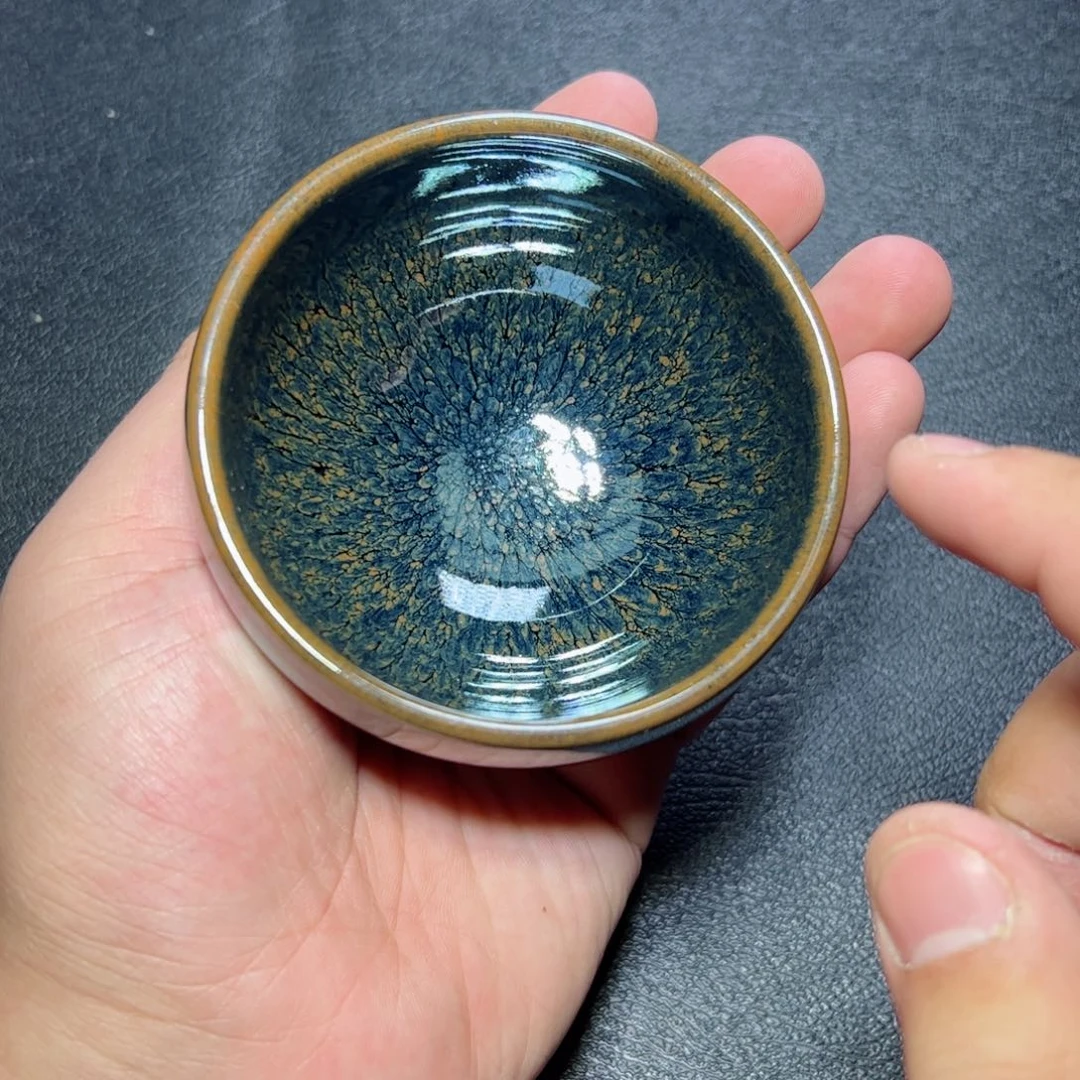 茶盏水墨建窑建盏主人杯