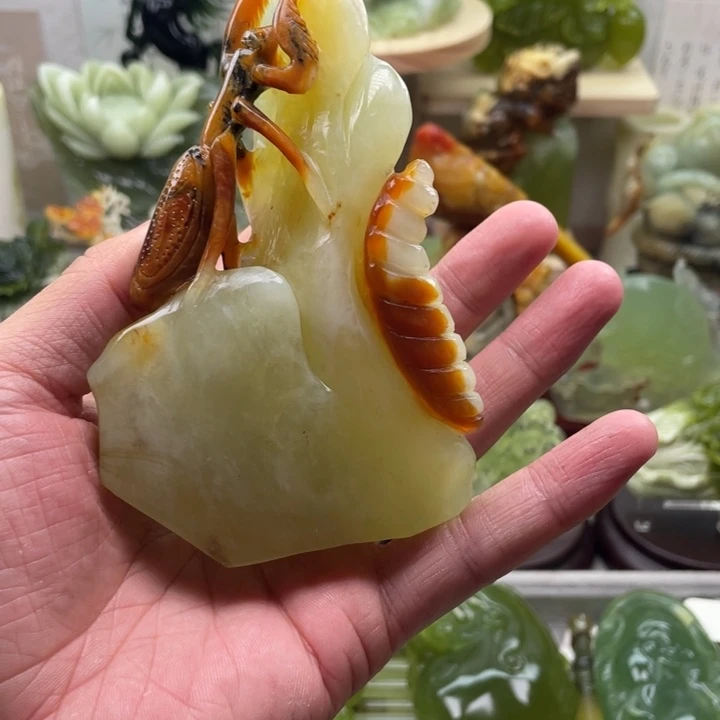 蛇纹石玉未镶嵌四大名玉手把