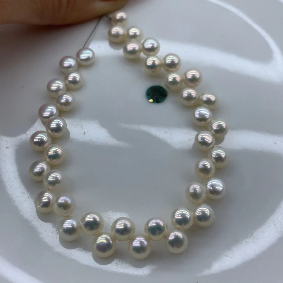 手绳银S925镶嵌淡水珍珠