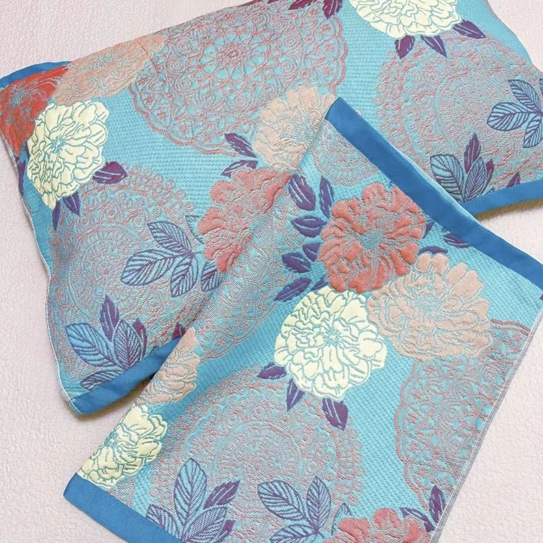 一对装（繁花枕巾）52-78  柔软舒适亲肤透气