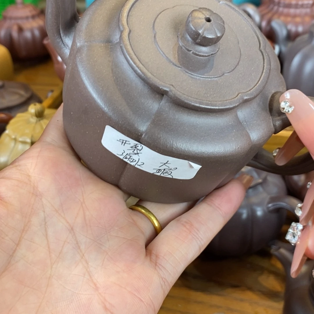 茶壶紫砂原矿泥料手工壶直播间