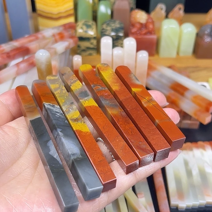 印石青田石老挝石牙签×7（0.7-0.9左右印面）