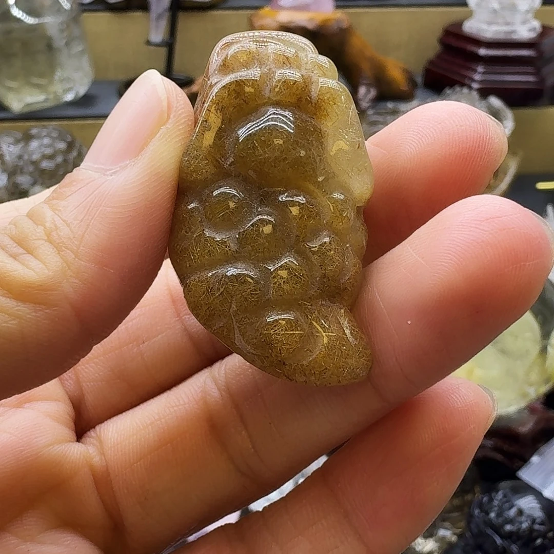 碎石未镶嵌水晶金蟾