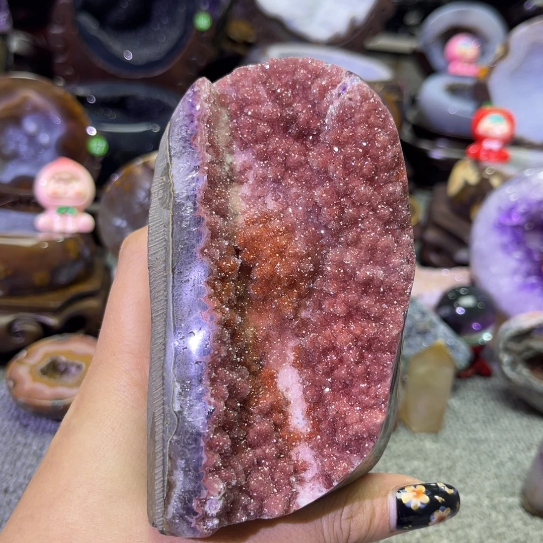 紫晶未镶嵌摆件晶镇