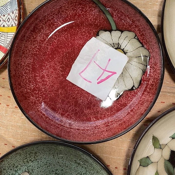 瓷片4只深盘微瑕福利价