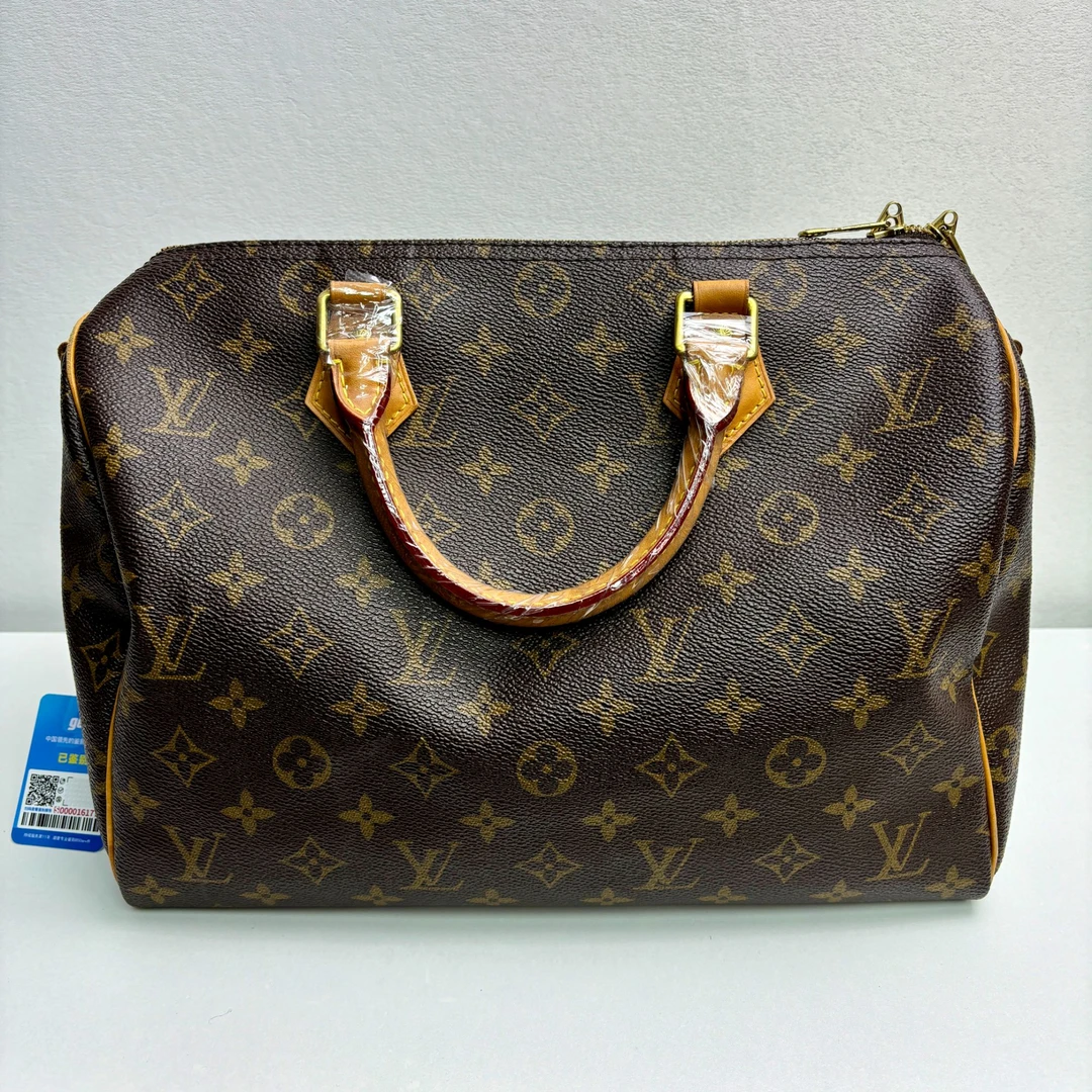 95新 LouisVuitton/路易威登 speedy枕头30肩带款 二奢女包斜挎包