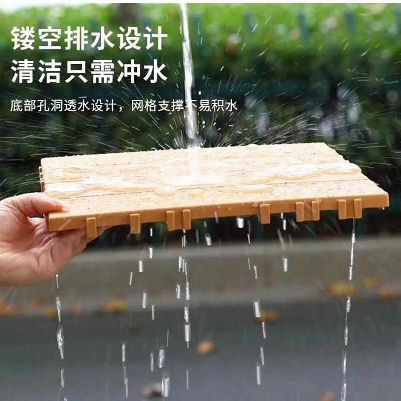 室外塑木地板塑料户外庭院露台院子防水拼块耐磨加厚防滑地面装饰