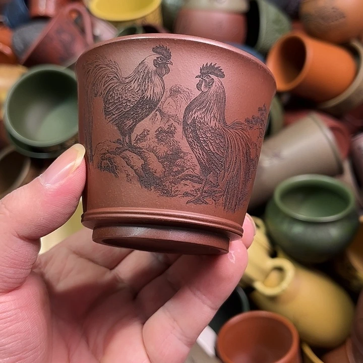 紫砂茶杯全手工紫砂主人杯