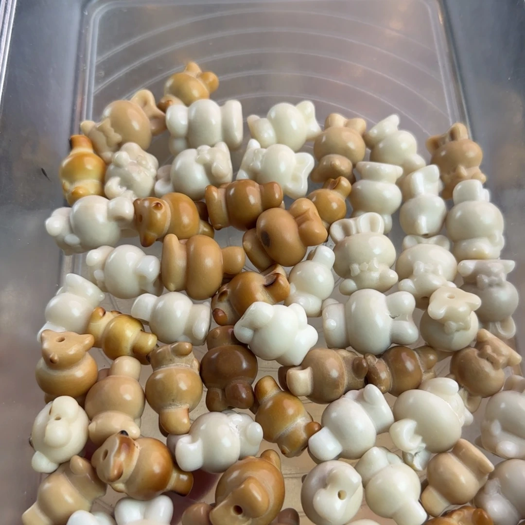 菩提根/象牙果吊坠瑕疵牙果领结兔59颗不售后