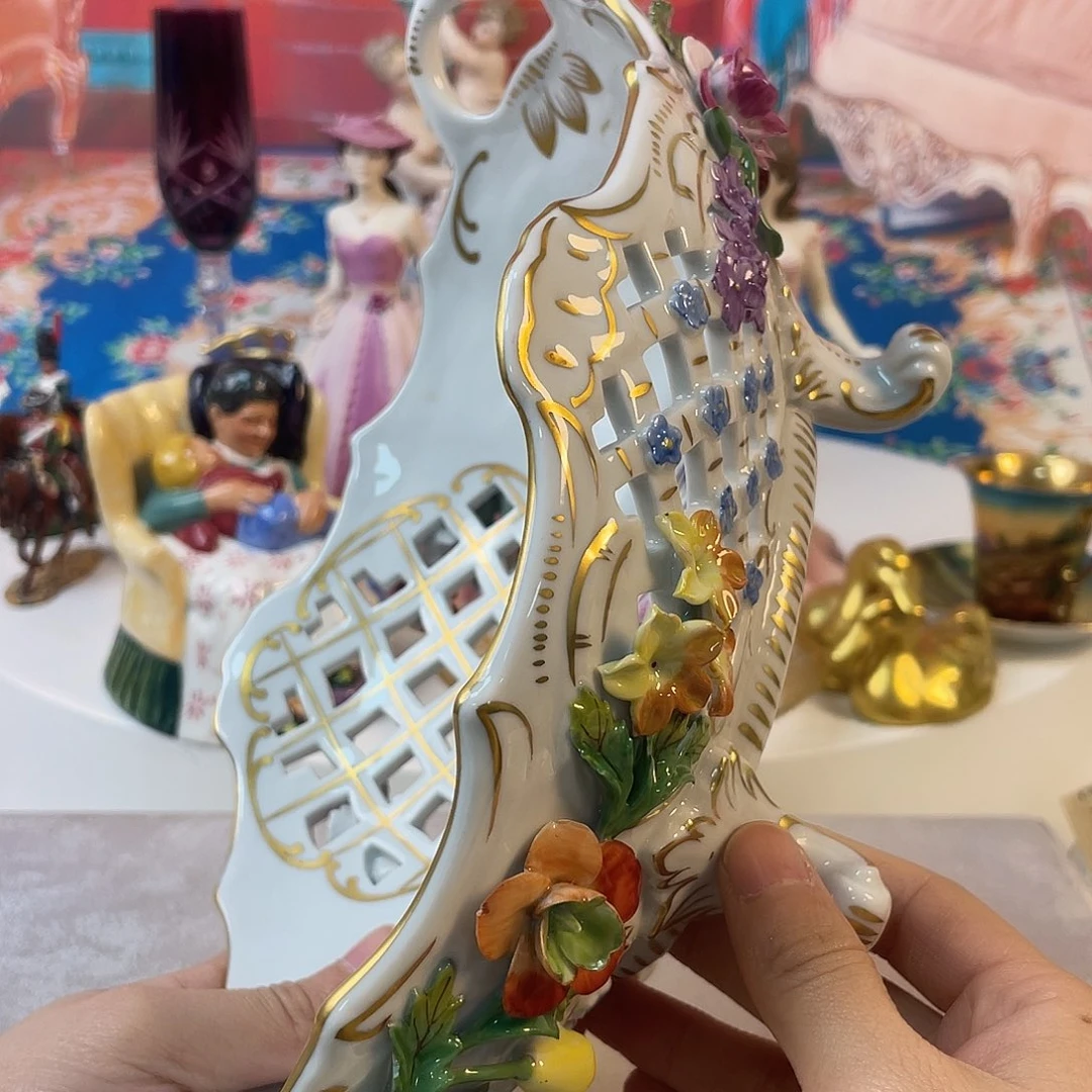 陶德累斯顿瓷器欧瓷咖啡杯水晶杯