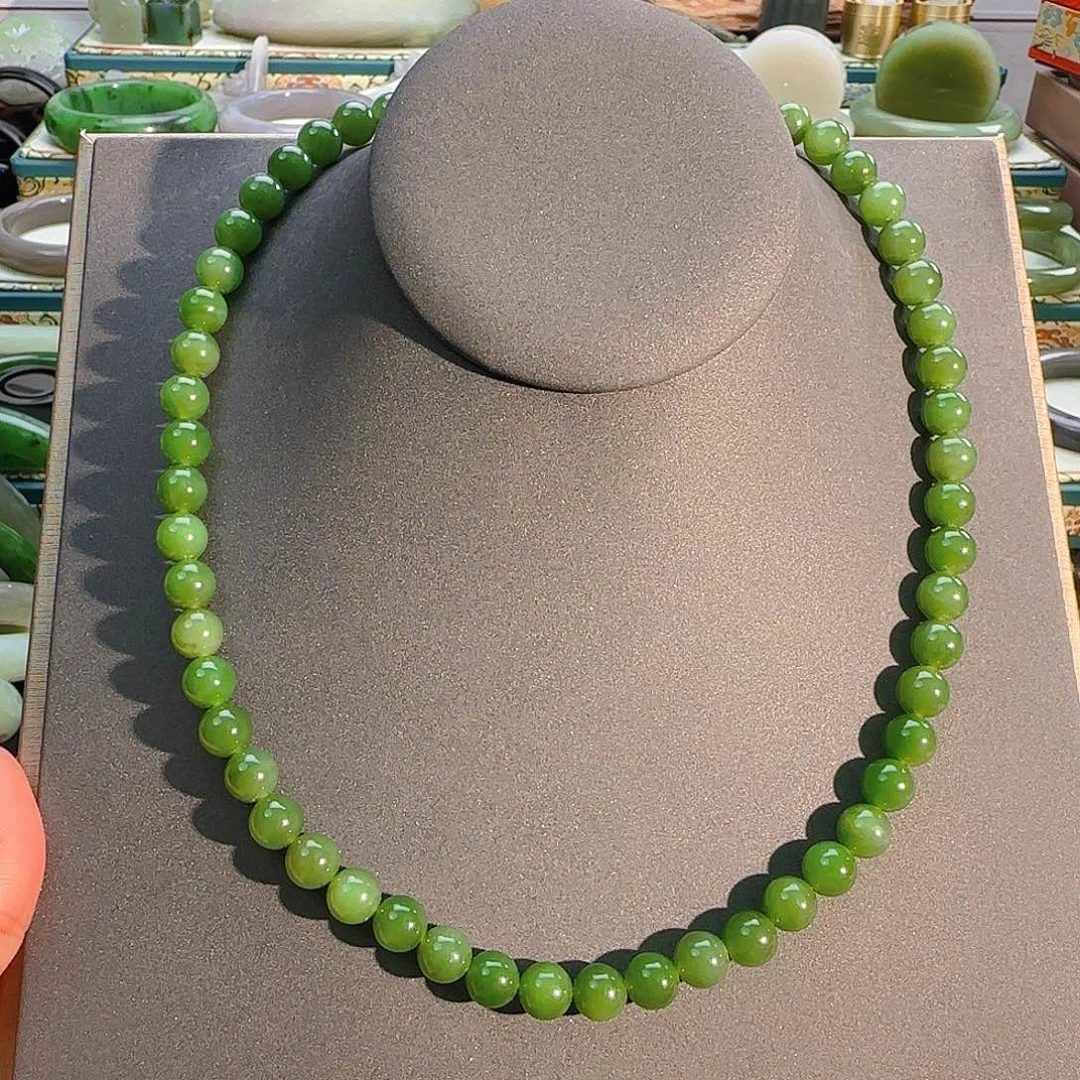 颈饰未镶嵌和田玉碧玉妈妈链