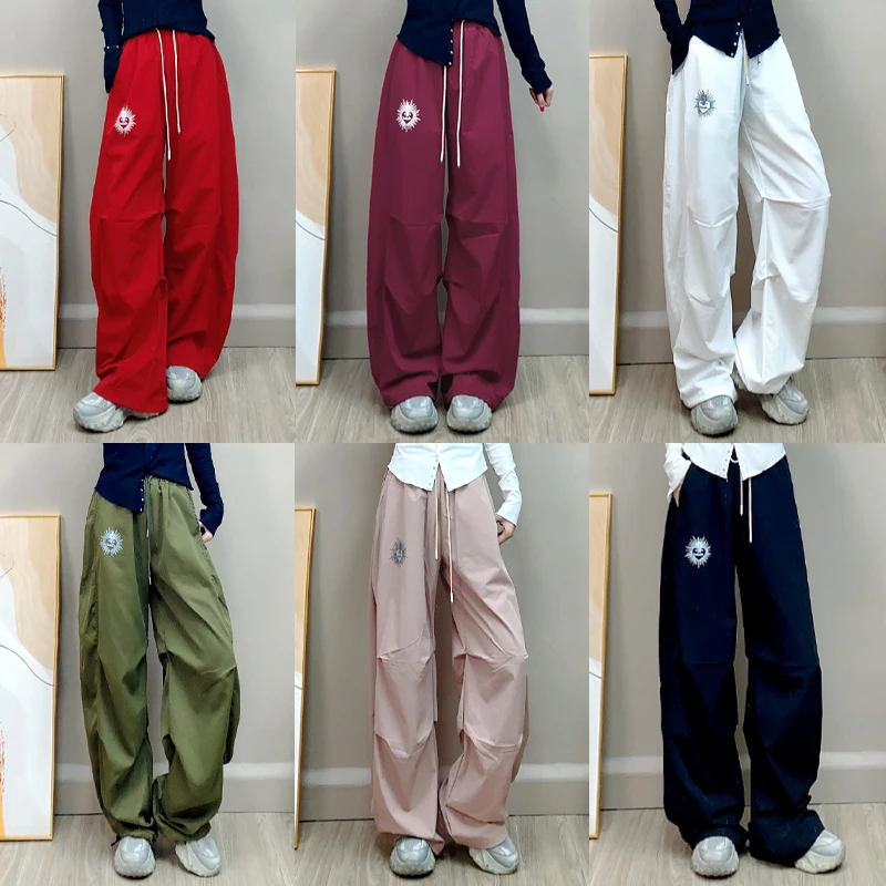 【夏款】新品舞蹈时尚工装裤嘻哈休闲伞兵裤休闲裤美式阔腿裤运动