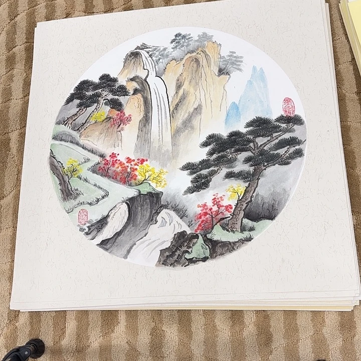 国画花鸟等图案和50.50