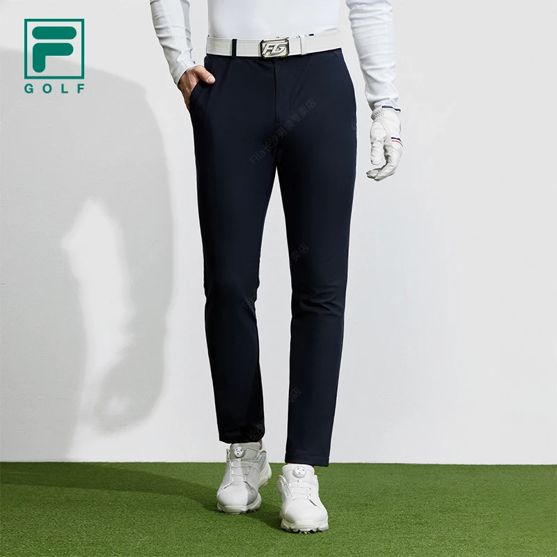 Fila/斐乐男款【高尔夫系带直筒裤】春季弹力运动商务裤A11M415602F