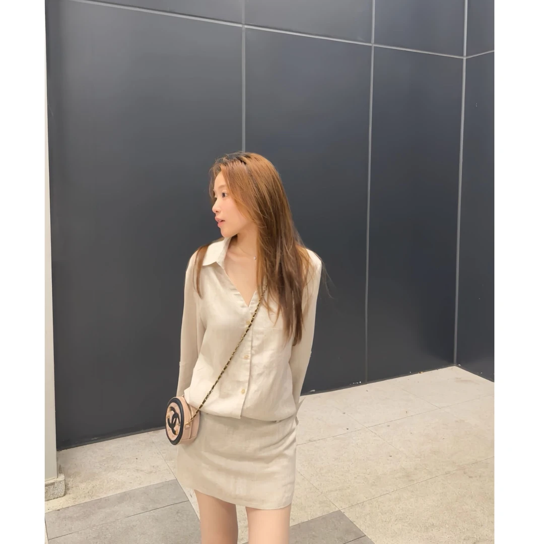小什么小【一夏】棉麻老钱风轻薄透气短裙夏季套装
