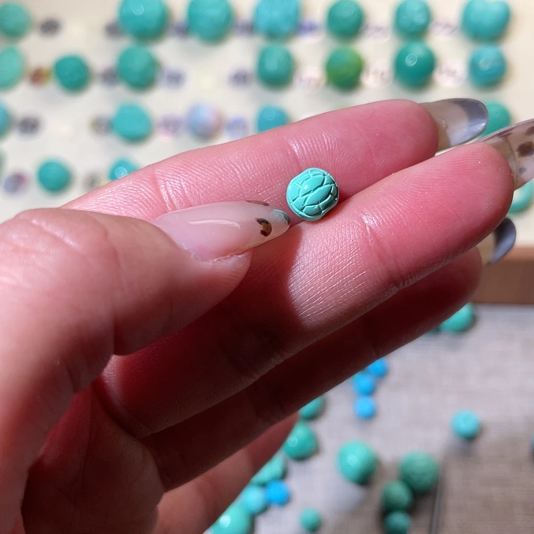 透***叶手工雕刻配饰配珠卡7