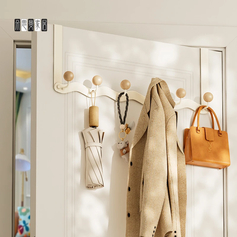 朵思曼门后挂钩衣服挂架卧室挂衣架壁挂墙上免打孔强力浴室置物收