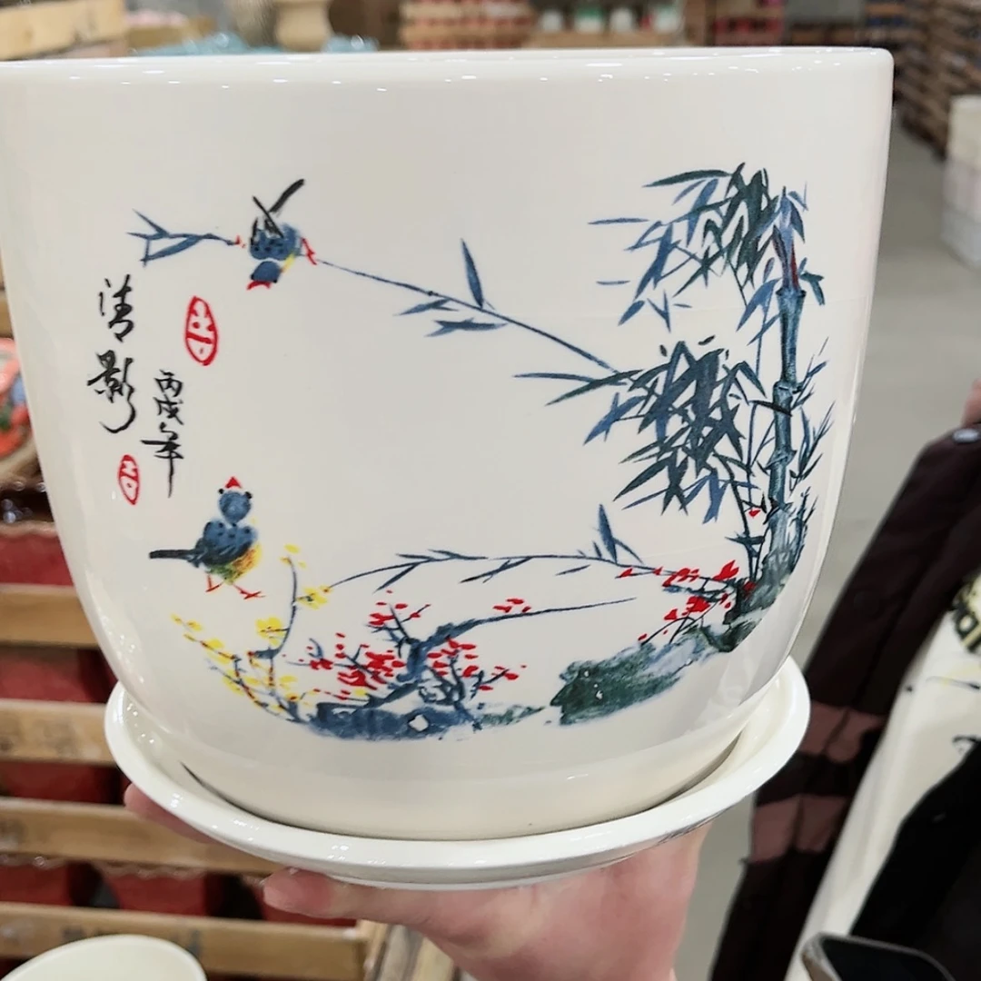 【闪购商品】陶瓷福利品带冰裂效果陶瓷花盆