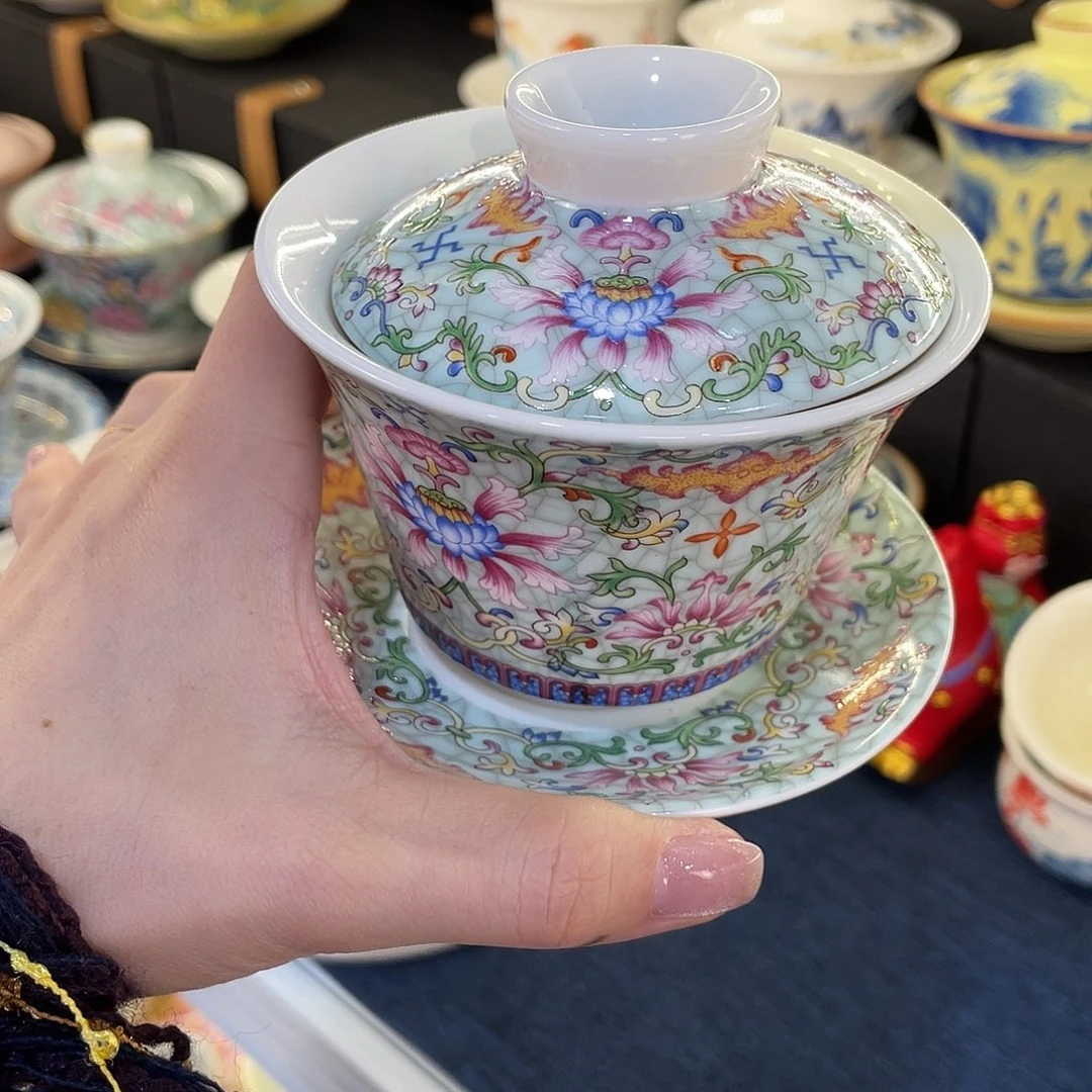 陶景德陶瓷盖碗茶具