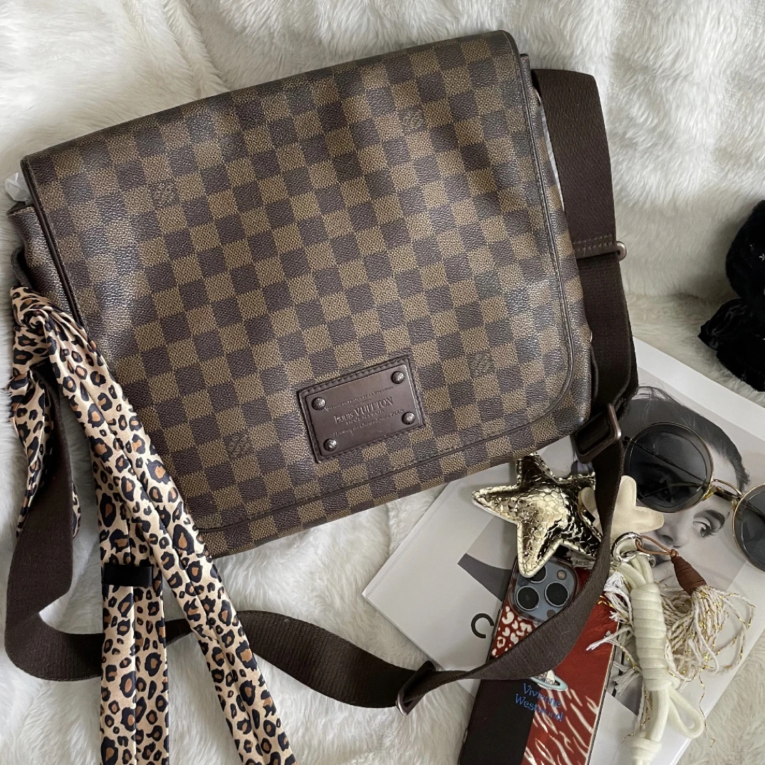 95新 LouisVuitton/路易威登 LV 棋盘格 布鲁克林邮差包全原 男包