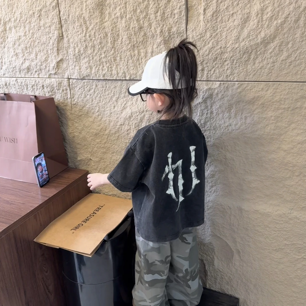 现MZ.儿童夏季新款潮色潮牌高克重宽松短袖t1515