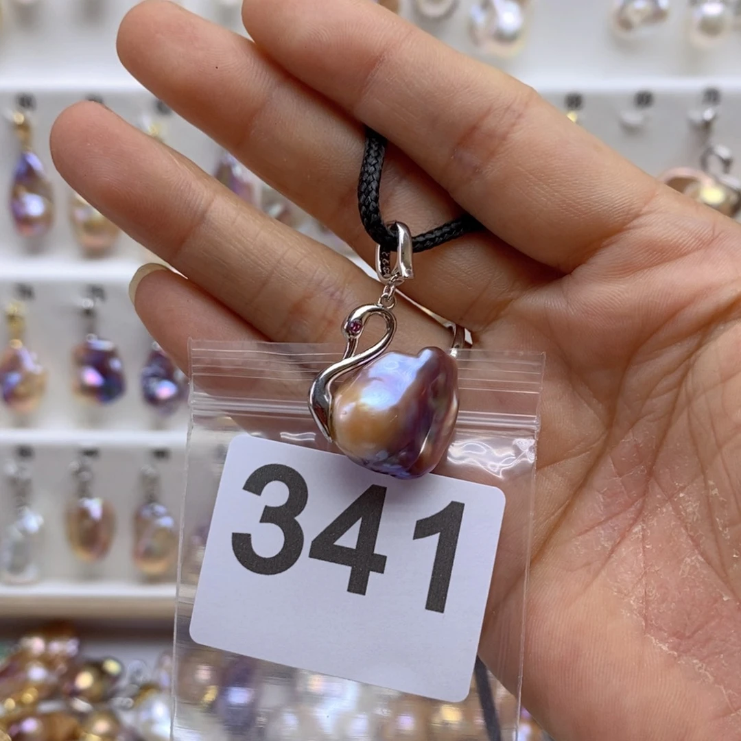 淡水珍珠颈饰银S925镶嵌341