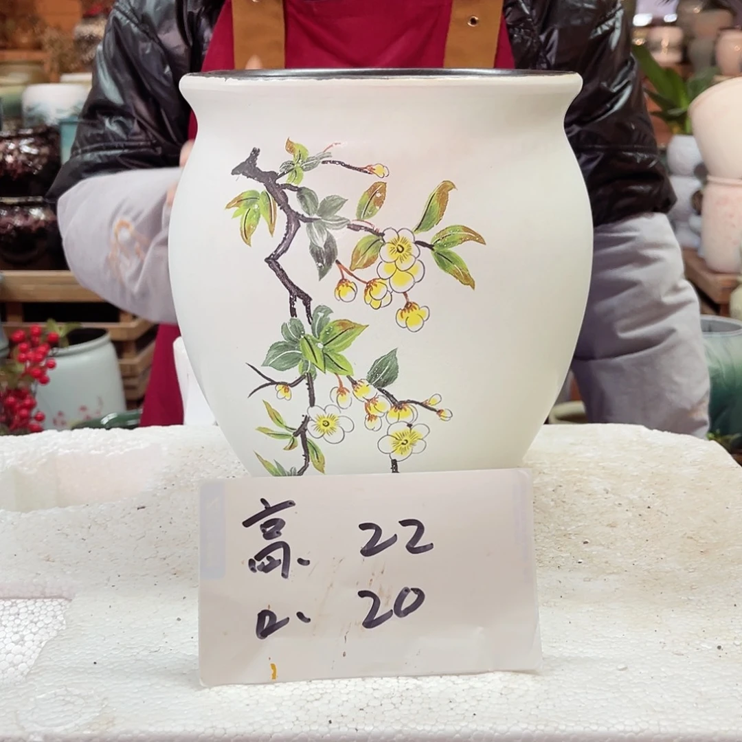 紫砂花盆高度22口径20