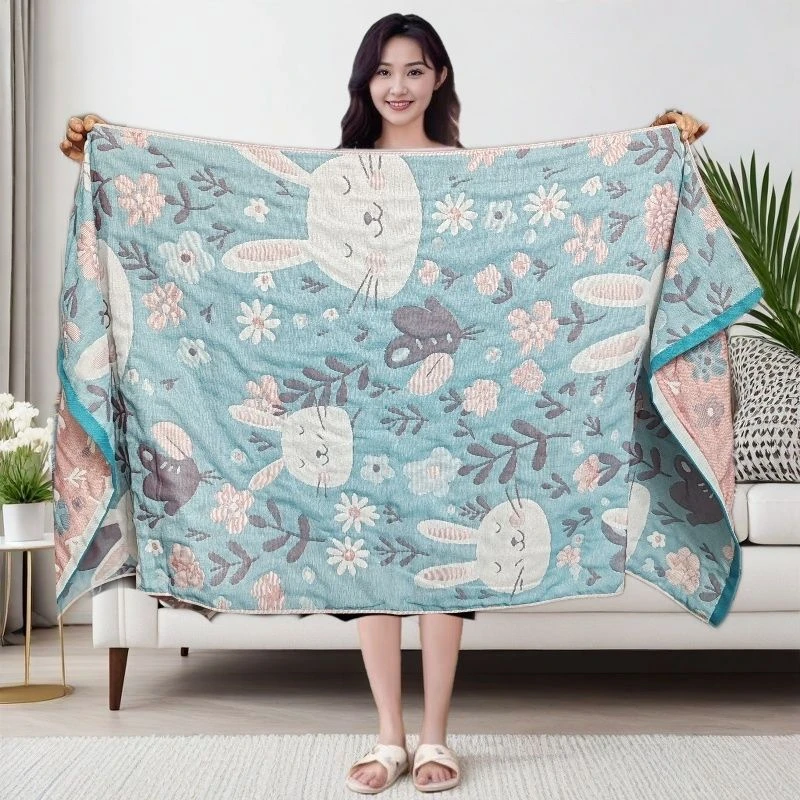 加大加厚纱布小盖毯家用男女成人洗澡情侣大毛巾夏季三层浴巾J