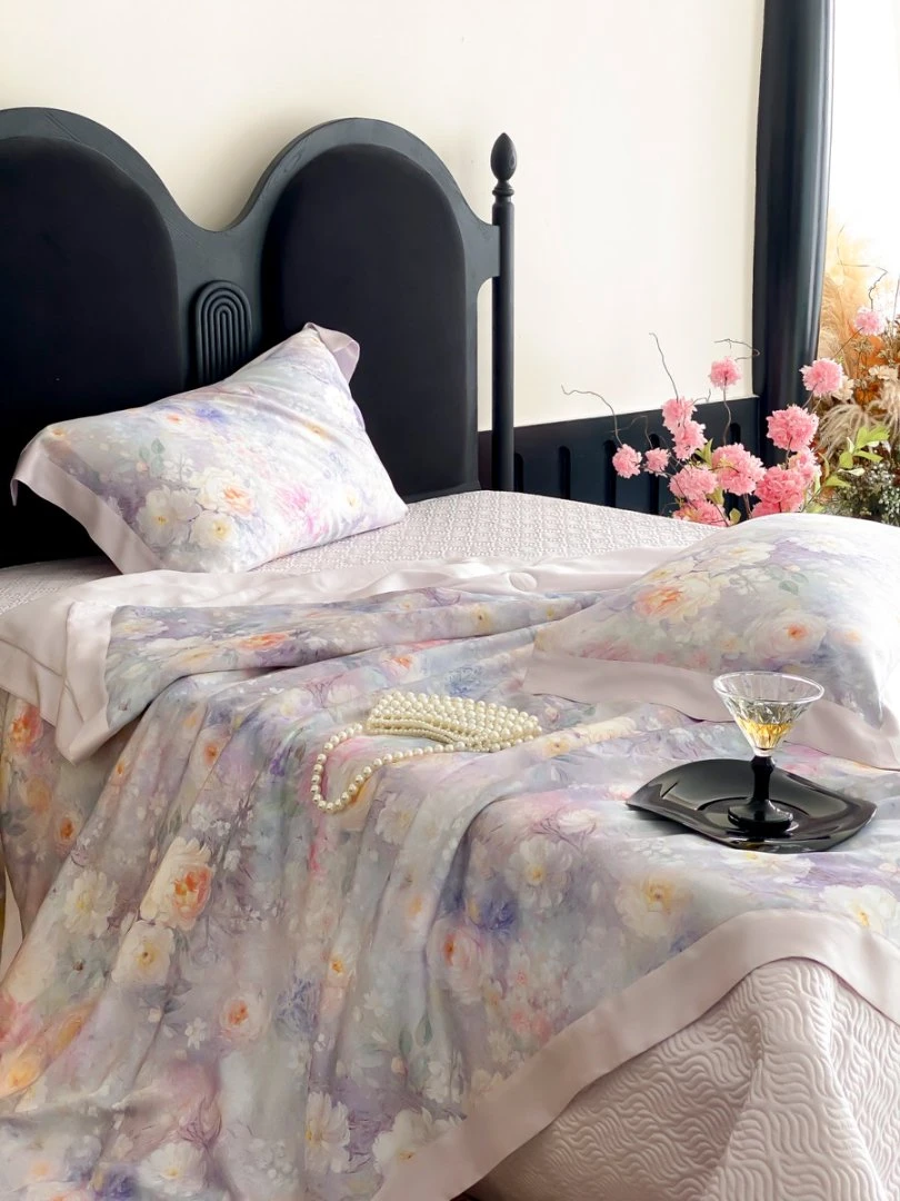 【翩翩起舞】100%莱赛尔纤维高端轻奢兰精天丝凉感夏被四件套