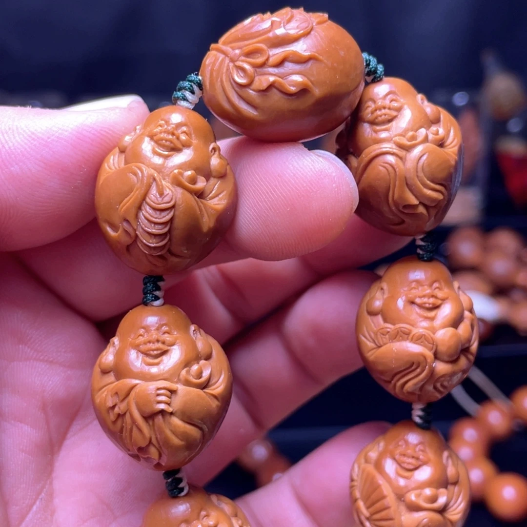 橄榄核手串/手链光背弥勒