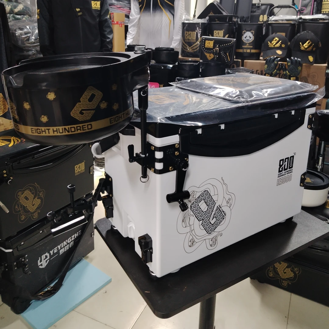 800度黑武士钓箱H3000型白色款高坐姿钓箱黑坑钓鱼装备