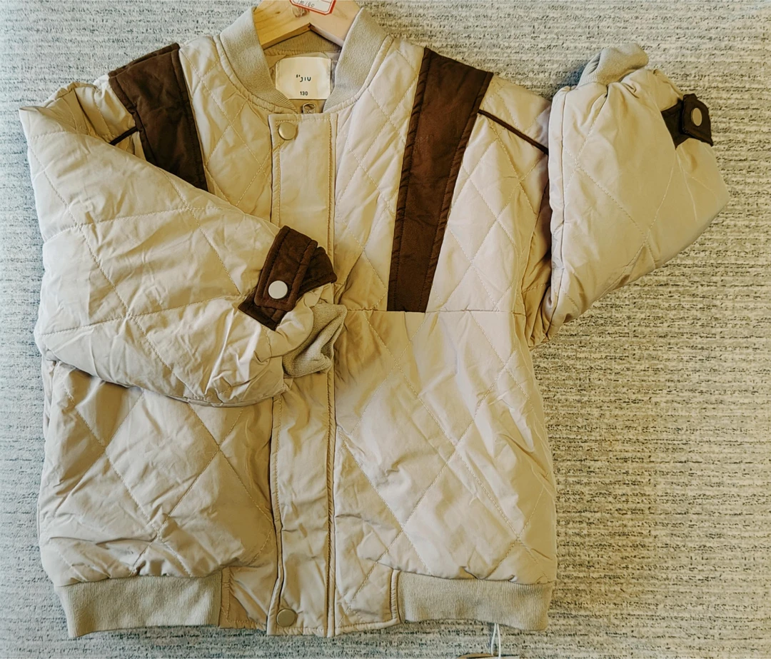 GJD303男宝杏灰棉服夹克男童棉衣时尚保暖休闲