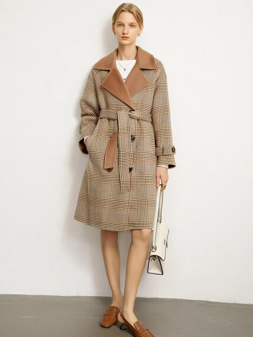 【拉X•TA系列】NN1266-时尚女装设计感毛呢外套显瘦休闲百搭气质