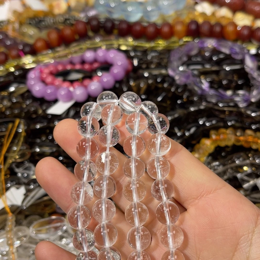 紫晶珠宝半成品银S925镶嵌白水晶卡10