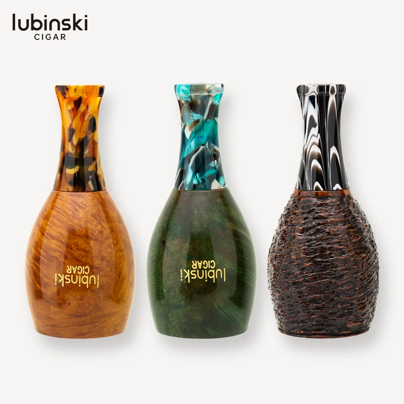 LUBINSKI原装正品雪茄烟嘴石楠木适用38-57环径可装滤芯循环使用