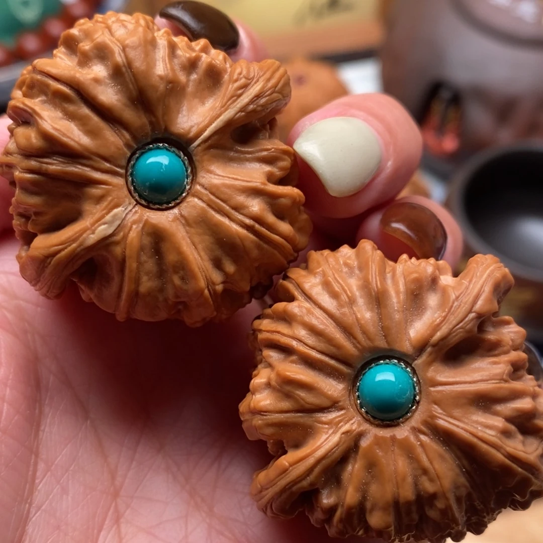 把件文玩核桃40尺寸白狮子