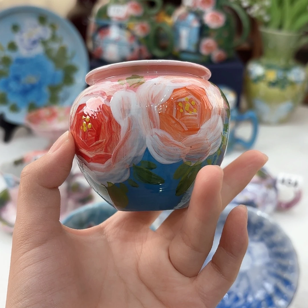 景德镇手绘高温釉下彩陶瓷茶具