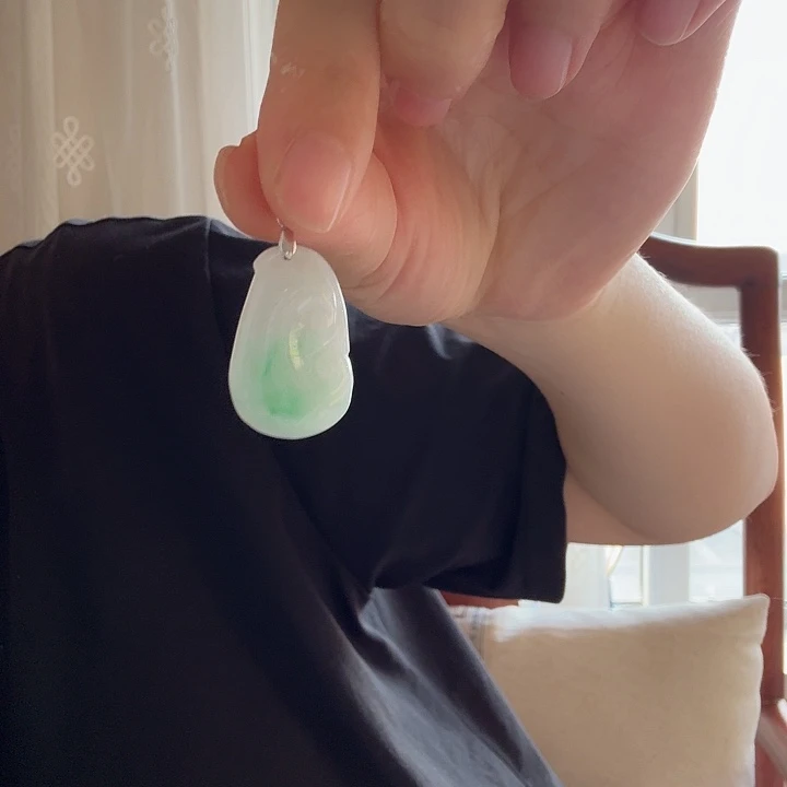 翡翠银S925镶嵌颈饰如意