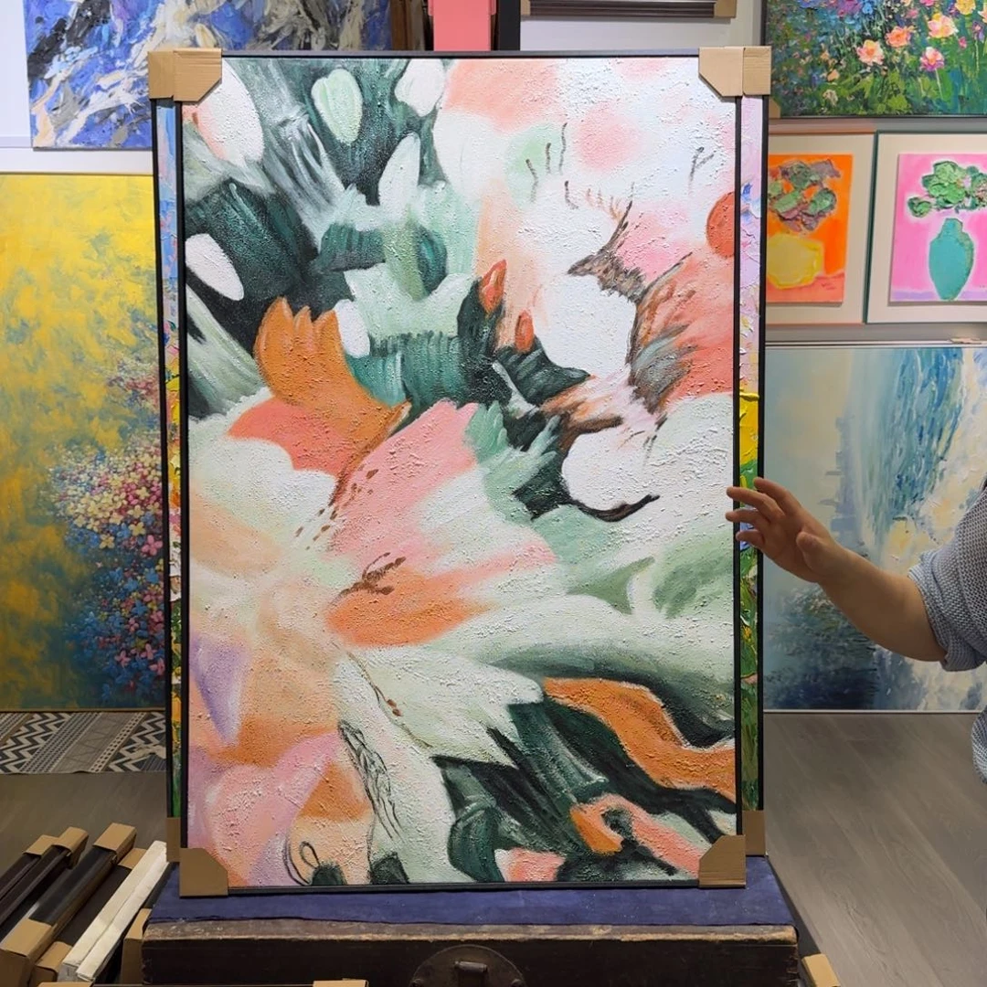 爱***天竖款纯手工油画作品
