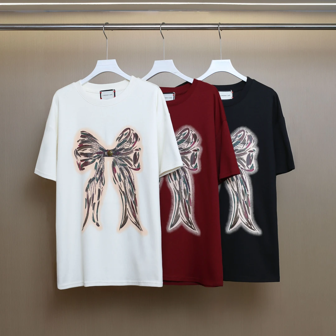 【10199】新蝴蝶重工百搭休闲圆领短袖时尚T恤