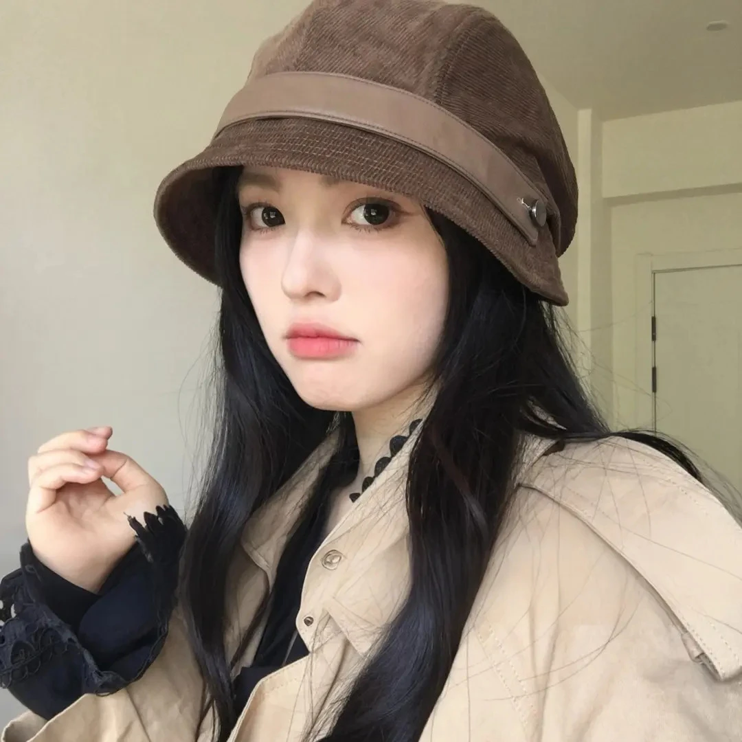一帽多戴渔夫帽女2025新款鸭舌帽文艺复古显脸小八角帽