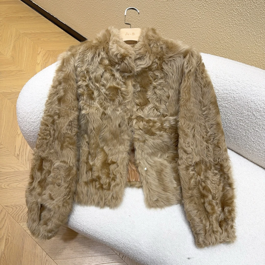 山.尔【海德】稀缺小湖羊皮毛一体冬款外套