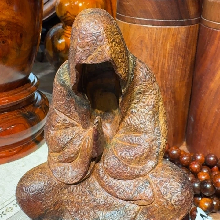 交趾黄檀（大红酸枝）酸枝原木无相佛11-9