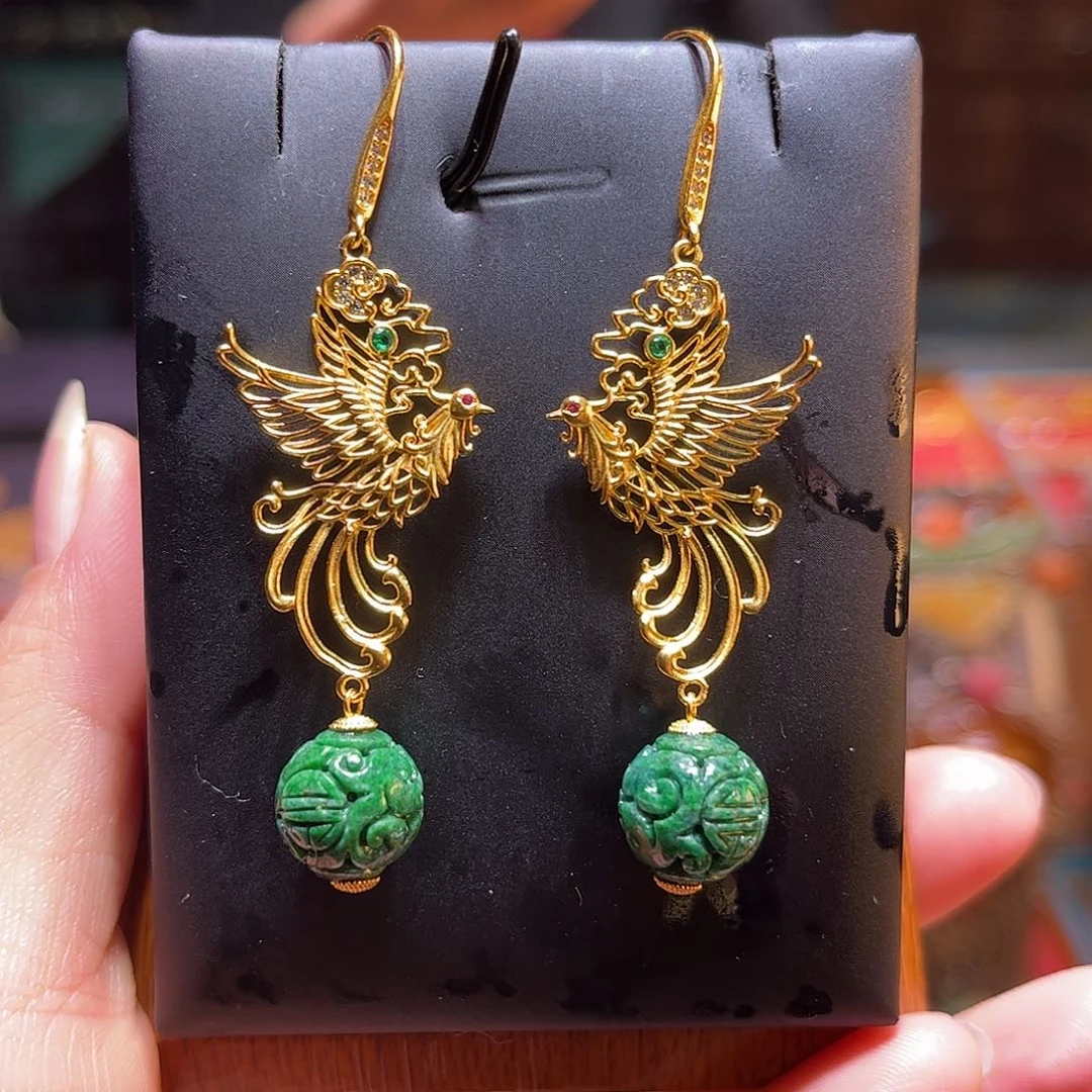 翡翠未镶嵌耳坠福利款