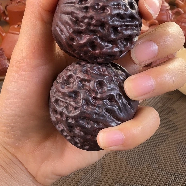 紫砂茶壶紫泥核桃