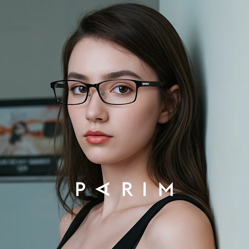 派丽蒙新款超轻黑框猫眼框眼镜框男近视可配散光高度数眼镜84073