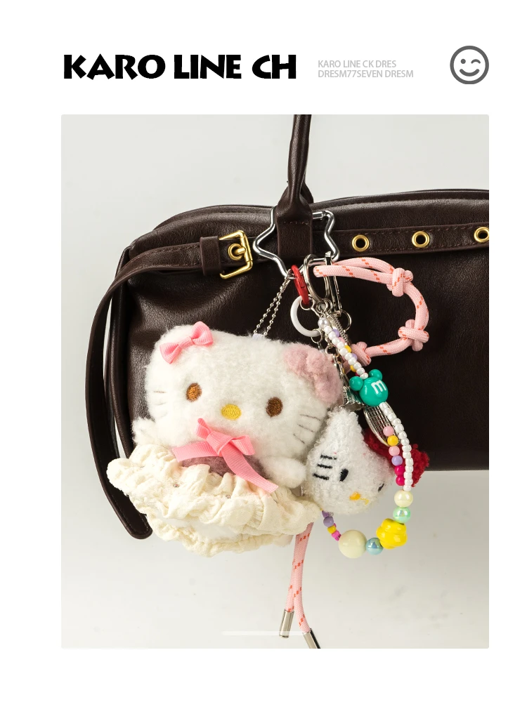 极繁日系小天使泡泡裙hellokitty包包挂件钥匙扣背包挂件百搭DIY