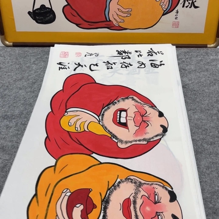 国画手绘禅意画一物一拍