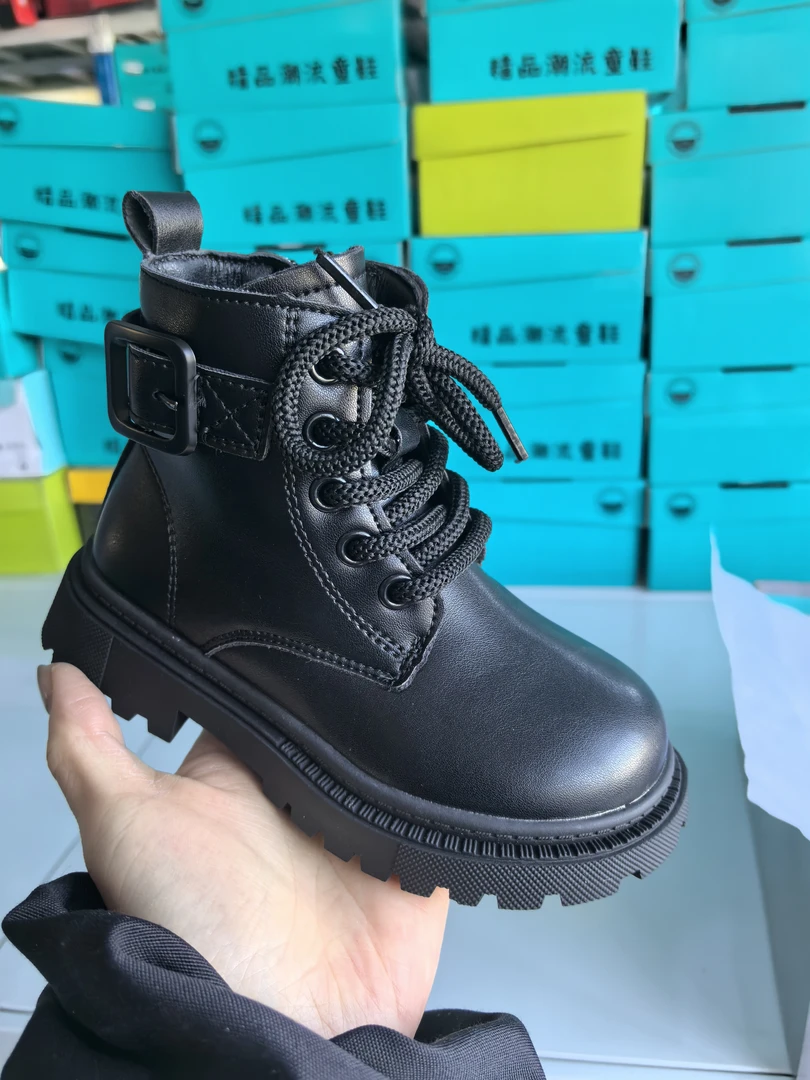 儿童马丁靴2024秋冬男童短靴皮靴女童靴子559